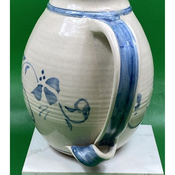 Vintage Custom Pottery Pitcher w/Unique Flip Bottom Handle Artist Signed Erin 98 - Picture 7 of 12